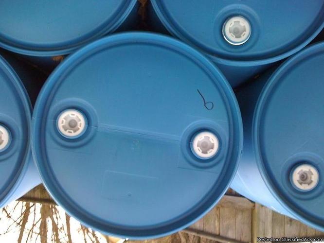 55 gallon blue plastic drums - Price: 15$