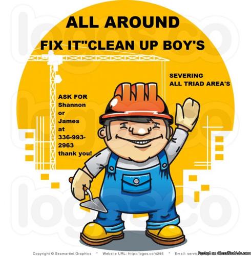 all around fix it clean up boy's
