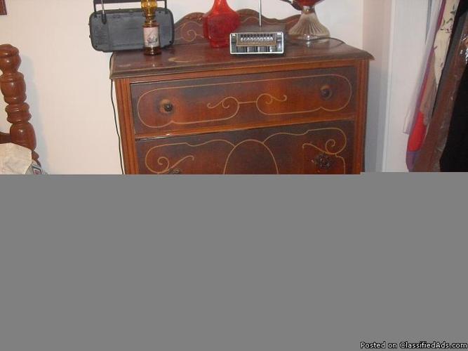 Antique Dresser, Bed and rails - Price: $275.00
