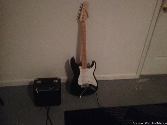 Fender starcaster electric guitar and amp for sale