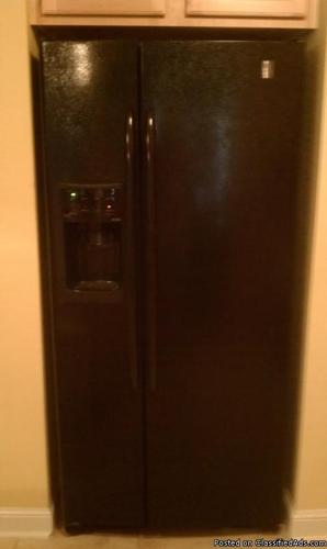 GE Profile side by side Refrigerator in Black - Price: $590
