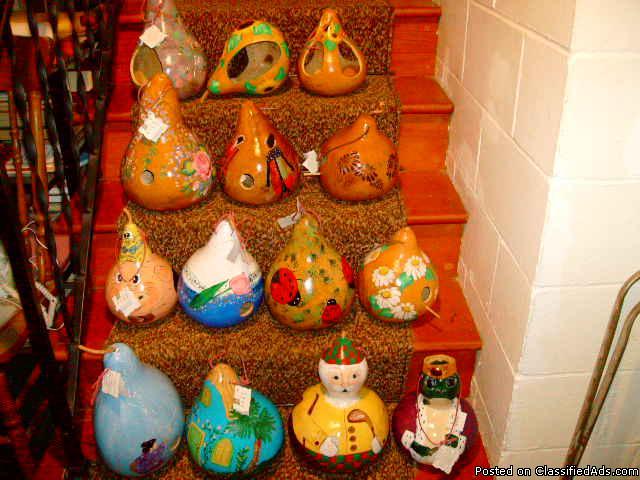 Gourd Birdhouses Hand Painted. - Price: 20.00 each