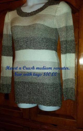 Heart-n-Crush-medium-sweater, New with tags