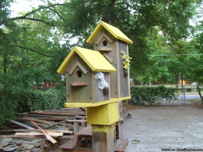 painted rustic birdhouses - Price: 60.00