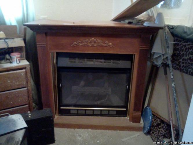 vent free gas fireplace/with mantle - Price: 350.00