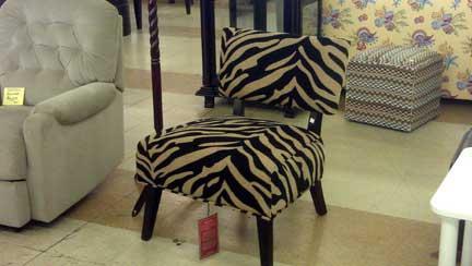 Zebra Print Accent Chair - Price: 129.00