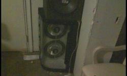 One woofer has hole need to be replaced
call 815-600-7176 or leave a message 815-557-8748