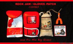 ROCK JAW 12 oz Mini Pro Bag Gloves/ ROCK JAW 4lb / Fight Patch COMBO
Forget your sluggish 16oz bag gloves! that's for sparring! These minis work your speed and skills on the mitts and bags. Comes with a free 4lb Rock Jaw (please fill with own rocks) and a