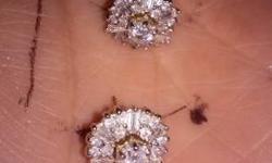 .beautiful 14 k gold diamond stud earrings with diamond jackets. paid 3000.00 &nbsp; asking 800.00