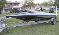 17' Action Marine SpeedBoat with 200 Black Max, low hours, Hot Foot, Steering Wheel Controls, too much too list, nice, clean, snap in/out carpets, full hull & engine covers, perfect trailer. Lots of fun, fast. Call Ken 941-538-8179.