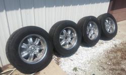 &nbsp;&nbsp;&nbsp; Chrome Wheels could be powder coated black. Tires so so.7656212601 fits 2001 chevy gmc 6 lugs