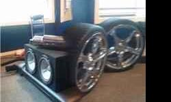 >>>18" MOTEGI CHROME RIMS INCLUDING TIRES AND CHROM NUTS ...ONE NUT MISSING...
>>>Pioneer 7" touch screen DVD player, GPS system
 >good system...ALL WIRES FOR SUB INCLUDED
>>>> If you own a Honda Prelude I also have some After market chrome tail lights