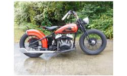 1933 Harley Davidson VLD, Cool period style bobber made from nice original bike. I've owned this bike more than 10 years. Original engine, frame, forks, tanks and wheels. Hand painted logo on tank. Rebuilt engine, starts easy runs good. Great bike that