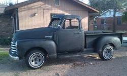 SELLING A 1949 CHEVY PICKUP 5 WINDOW 3100 SHORT BED 1/2 TON TRUCK HAS OPEN CLEAR TEXAS TITLE. SOLID BODY TRUCK COMES WITH A 283 WITH 350 HEADS COMPLETE WITH 350 TRANS AND HEADERS. MOTOR JUST NEEDS A ENGINE GASKET KIT. I HAVE BOTH CORNER GLASS FOR TRUCK.