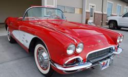 I am always available by mail at: richierffeneis@ukfamilies.com . 1961 Chevrolet Corvette, 245 HP, 4 Speed Manual. Numbers Matching. Ready for NCRS Judging, Red with red interior. White Coves. Everything on and in this Corvette is NOS new condition or has