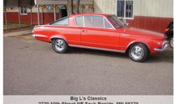 Plymouth Barracuda auto Red 94000 8-Cylinder 1965 Coupe Big L's Classics 320-203-7066