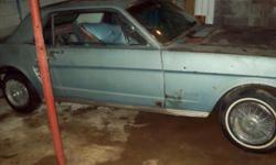 1966 MUSTANG FOR SALE 289 2V AUTO,&nbsp; PONY INTERIOR, METAL UNDERNEATH CAR HAS ALREADY BEEN DONE, CAR HAS BEEN GARAGED SINCE METAL WORK, HAS NEW RAILS, TORQUE BOXES, LEAF AND COIL SPRINGS,GAS TANK, SHOCK TOWERS, UPPER AND LOWER BALL JOINTS AND CONTROL
