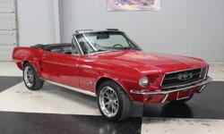 Stk#107 1967 Ford Mustang Convertible
Painted a beautiful Red BC/CC paint. The Rocker panel moldings are like new. The door handles and wheel well moldings are like new. The front and rear bumpers, tail lights, gas cap, rear trim are all like new. The