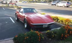70 corvette stingray roadster convert.350 350 h.p.4 speed ps amfm 373 close ratio.rebuilt comp.motor 1 year ago.new soft top and trans rebuilt 6 months ago.monza red black top.ive owned for years.call folsom area.