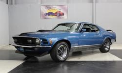 Stk#035 1970 Ford Mustang Mach I Complete Restoration Painted Acapulco Blue and beautiful. Front glass is new, rear glass was replaced. The stainless hardware and chrome has been replaced and polished. Bumpers replaced, as well as the sport light lenses,