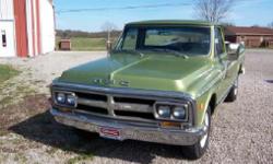Make: &nbsp;GMC
Year: &nbsp;1970
Exterior Color: Green
Interior Color: Green
Doors: Two Door
Vehicle Condition: Excellent
&nbsp;
Price: $7,000
Mileage:87,000 mi
Fuel: Gasoline
Engine: 8 Cylinder
Transmission: Manual
Drivetrain: 2 wheel drive
&nbsp;
Seats: