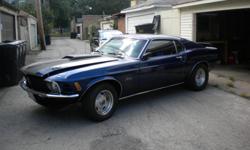I am selling my 1970 Mustang Fast back,it has a 302 eng. bluepringted and balanced.Trans. is a C/4 with a shift kit.it has a 9' rear end with a 373 Auburn gear with possi traction.Car was painted 20 years ago and still look good.It has a quarter size