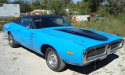 1972 Dodge Charger
..Rotisserie Restored in 2011
..1,200 Miles on Restoration
..Arizonia Rust Free Car
..440 Magnum V8 4-BBL
..4-Speed Manuel Trans
..Floor Shifter
..8.75 Rear End
..Bucket Seats
..New Blue Paint in 2011
..New Black Interior in 2011
..AC
