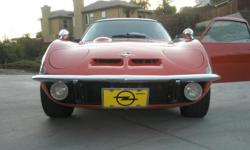 I am the 3rd owner of this beautiful and highly upgraded 1972 Opel GT. Original California car, no rust, no accidents. Has 2.4lt EFI engine, imported from Germany (60k miles on motor), 5speed gearbox, rear Limited Slip Differential with Rear Disc brakes,