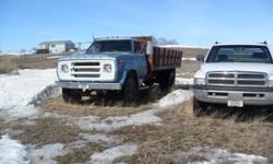 1975 Dodge Two Ton truck with dump. Runs great and has new rubber all the way around