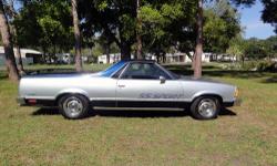 1981 Chevrolet El Camino SS Sport PU
305 V8 4-BBL w/ headers
Auto Transmission
99,667 Miles
Looks Like a 20K mile PU
Dual Exhausts
Power Steering
Power Front Disc Brakes
AC...Ice Cold
Blue Cloth Bucket Seats
Tach & Full Gauge Package
Console w/ Shifter