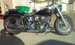 1982 Harley Davidson Shovelhead. New everything. Custom. Top by Truitte&Osborn. Lowed 2" front and rear. 3Â° off set tree. 80 count tristed spokes. Wraparound oil tank. 6gal. gas tank. LOTS of chrome.