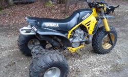 1985 Yamaha 250 Tri-Z 3 wheeler with rebuilt 2002 motor.
YZ 250 Motor installed.
Goes Good!!!!
Lights not working.
$1400.00
Call Jack at 413 623-5392 ~Leave number if not home.