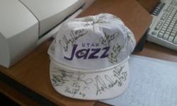 Opening Bid $100.00
This is an 1986 Jazz Hat signed by all of the team in 1986 and assistant coach at that time is the recently retired head coach JERRY SLOAN.
This hat is even signed by HOT ROD who is as well retired.
The condition of this hat is more