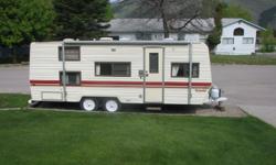 Extremely well maintained travel trailer. New tires. Interior and Exterior in excellent condition.
Enclosed bath with shower. Couch and kitchen table area makes into double beds and bunk beds in rear plus a double overhead bed above couch area.