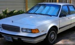 Buick 4 door sedan, white, one owner less than 100,00 miles.&nbsp; A/C and heater works,&nbsp; upholstry good, new tires. cash only.