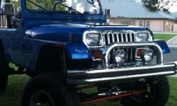 &nbsp;
Custom nice jeep really don?t want to sell, but I have to?runs great!!
And will go anywhere, it?s lots of fun! It?s a (auto) vortex v6 Chevy with AC. Everything is custom?must see in person.&nbsp; It?s a head turner for sure!
List of some things it