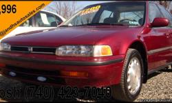 $1200 down or $2,996
Excellent Shape For Year
&nbsp;
Click on the pictures for a closer look.
Visit our site to see all our inventory jandhsautosales.com
&nbsp;
&nbsp;
&nbsp;
&nbsp;
Year: 1992
Make & Model: Honda, Accord
Miles: 169,000
Features: Power