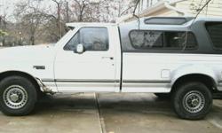 1993 F250 with 108,000 miles, V8 5.8 liter 2 wheel drive. It has new tires, power windows and a sunroof. Interior is in good condition. Will make a great work truck as well. Will be avail to show truck Thurs and Friday and the weekend 12-30-01-02 . .