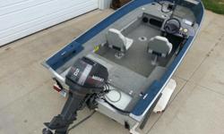 Fishing Boat
1993 Sylvan Fishing Boat
1993 Shore Lander Trailer
50hp. 2 stroke outboard- run excellent
2 live wells, Minn Kota electric motor, foot controlled, bow mounted
comes with: spare tire, four life jackets, three props, oil, anchor ropes, cover