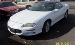 98' CHEVY CAMARO,
3.8 V6 AUTO TRANSMISSION
T-TOPS, COLD A/C
RUNS AND DRIVES GOOD!
972-494-1391
214-507-0800