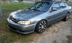 1999 Acura 3.2 TL, Brand new tires, custom rims, cold a/c, automatic,
minor dents on both fenders, car is really nice! $2350 CASH. We also accept trades and trade-ins.
&nbsp;Call or text anytime (786)738-4386 -- Carlos
We don't charge 'no dealer fees at