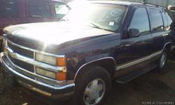 Parting out 1999 Chevy Tahoe
Please call Affordable Auto Parts for prices
1-815-722-9072 M-F 9-5 Sat 9-3
Located in Joliet il 328 Patterson Rd.
Parts only!!