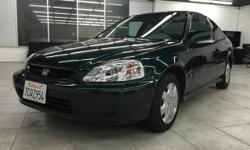 CLICK FOR FULL INVENTORY: http://5starautos.net/&nbsp;
916-368-7886&nbsp;
1,500 DOWN ! NO CREDIT OK!!! WE DO NO CREDIT CHECK & NO INTEREST FINANCING!!!&nbsp;
2000 HONDA CIVIC EX GREEN COUPE! ALL POWER! GREAT MPG*GREAT FIRST CAR*
DRIVES NICE! PASSED SMOG!