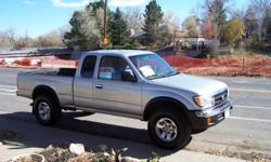 This is a well-maintained one owner vehicle with lower than average mileage; 4X4, 5-spd SR5 off road package; nearly new Michelin 80K tires; extended cab/bed liner; A/C works great! power windows/doors; am/fm/cd; orig.carpet replaced; oversized tires, and