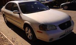 Im selling a 2001 Nissan Maxima, clean title, Peral Color, Automatic v6, the car runs great, its in good shape, AC and Heater work great, has 194,000miles . It has a small effect it sometimes turns off only when the car is stopped. I dont what it is and