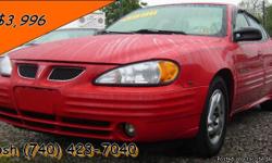 Visit our site to see all our inventory
jandhsautosales
See more pictures of this car at our website jandhsautosales
Price:&nbsp; $3,996
Year:&nbsp; 2001
Make:&nbsp; Pontiac
Model:&nbsp; Grand Am SE
Body Style:&nbsp; 4 DR
Color:&nbsp; Red
Engine:&nbsp;