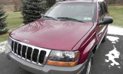 Wonderful 2002 Jeep Grand Cherokee for sale. The jeep is 4.0, 6 cylinder, automatic, and 4 WD, dark cloth interior, 119 k miles, and it was replaced with a almost new motor with 39 K miles. There is a small hole in the back side of the seat, otherwise