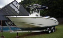 2003 Boston Whaler 240 Outrage center console - 225 Mercury engine 582 hours with new lower unit - New Load Right 5 Star trailer - New Raymarine electronics, a series fish finder, GPS and Radar, covers Gulf - Ready for fishing. - See more at: