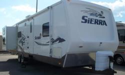 ~2006 FOREST RIVER SIERRA 301BHD~~TRAVEL TRAILER~ 2 SLIDES~34FT~ UVW 7970 lbs~~BUNKS~~ This is a nice travel trailer. It has plenty of room, it has 2 bedrooms; one with a queen bed and the other with bunks (1 Double, 1 Twin). Don't let this roomy unit get