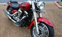 2007 Yamaha Road Star Mint Condition -- Price Reduced!
-- Candy Apple Red Big-bore V-twin Cruiser
-- 102 ci, air-cooled, pushrod OHV, 48Â° V-twin
-- Professionally tuned
-- New plugs
-- New fuel filter
-- New Inspection
-- Fresh oil change and filter
--